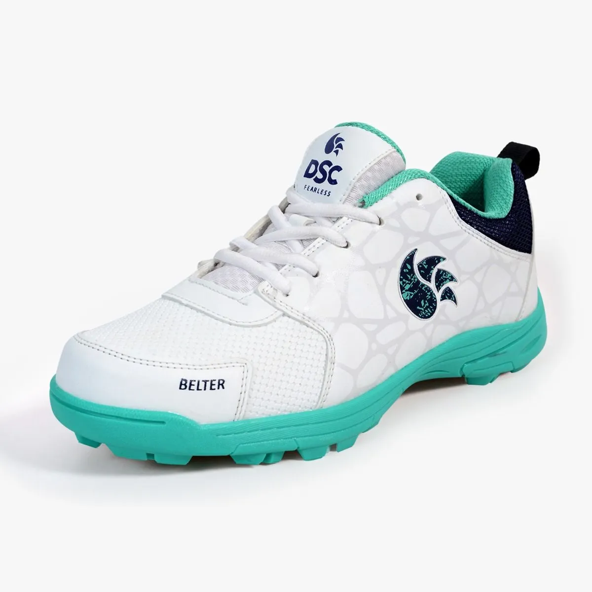 DSC Belter Cricket Shoes (White/Green)