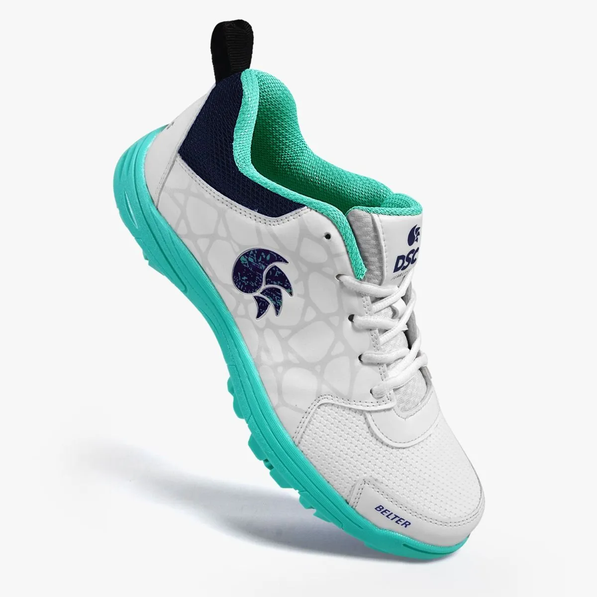 DSC Belter Cricket Shoes (White/Green)