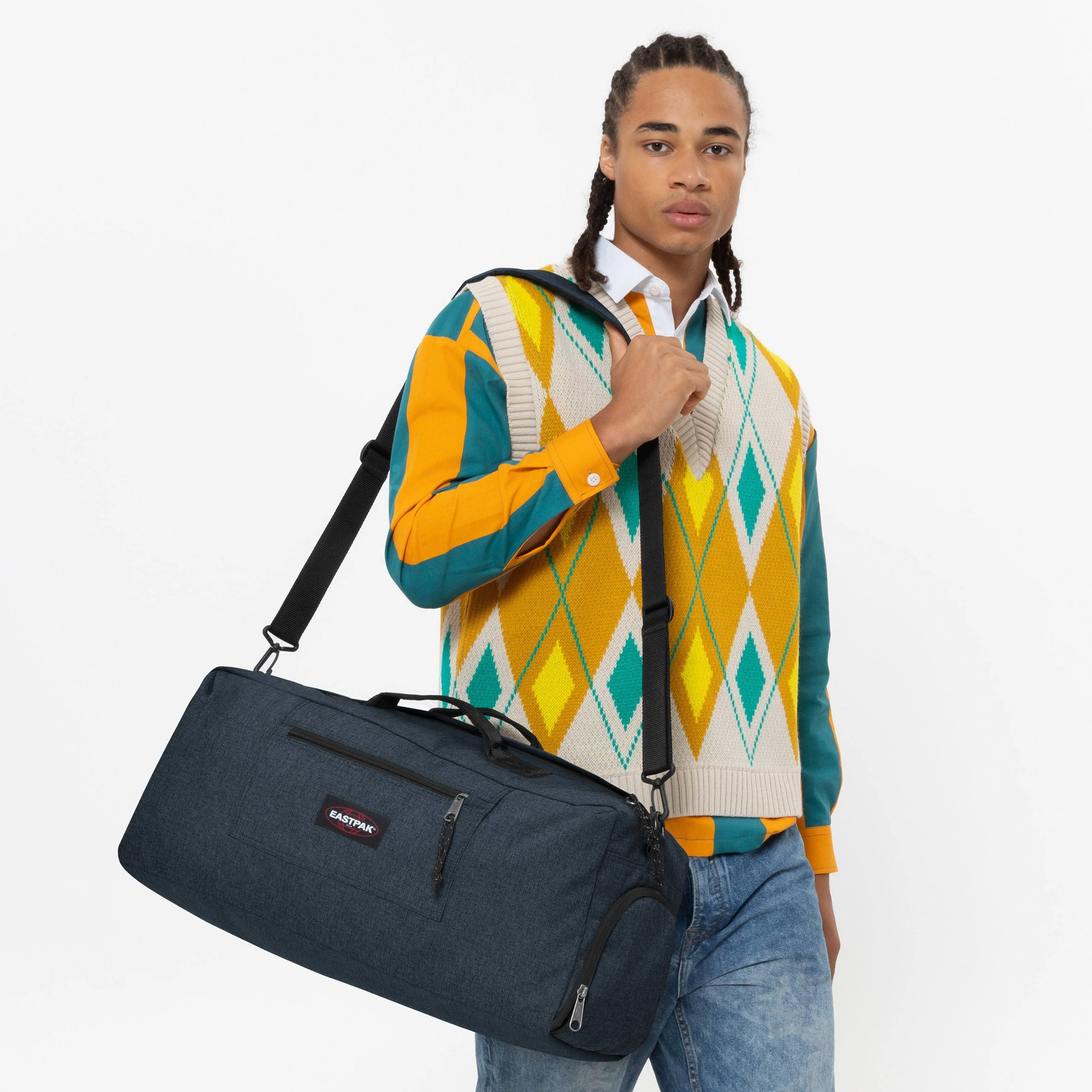 Eastpak Duffl'R M Triple Denim Medium Duffle Bag - EK0A5BES26W