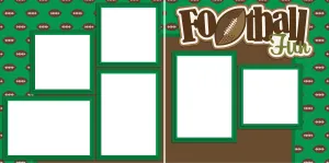 Football Fun - Digital Scrapbook Pages - INSTANT DOWNLOAD