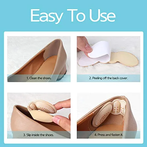 Gel Heel Cushion Inserts – High Heel Shoe Pads – Heel Grip Liner Insert (3mm Thickness, Pink)