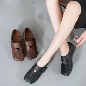Genuine Retro Hand-Woven Women's Flats | Gift Shoes