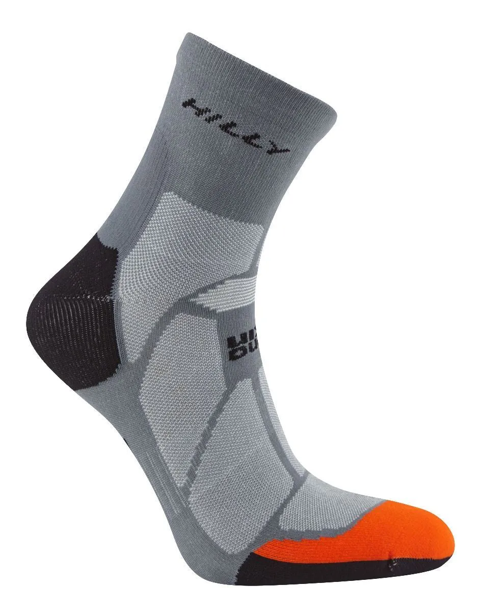 Hilly Marathon Fresh Anklet Unisex Sports Running Socks - Granite / Orange