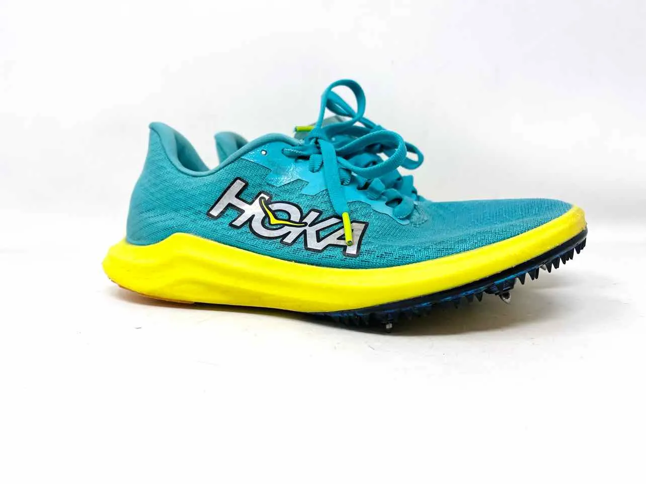 Hoka Size 6 Teal/Yellow Lace-Up Mesh Shoes Sneakers