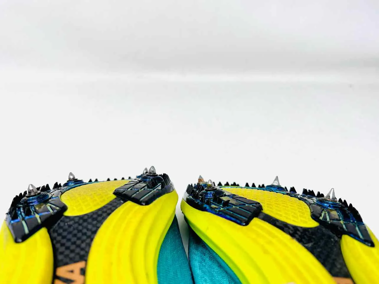 Hoka Size 6 Teal/Yellow Lace-Up Mesh Shoes Sneakers