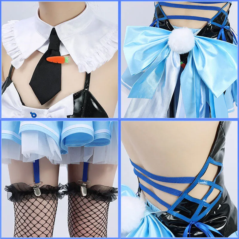Hololive Fantasy Virtual YouTuber Usada Pekora Furi Furi Bunny Dress Bunny Girl Cosplay Costume