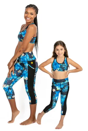 Linen Blossom Girls Reversible Sports Bra