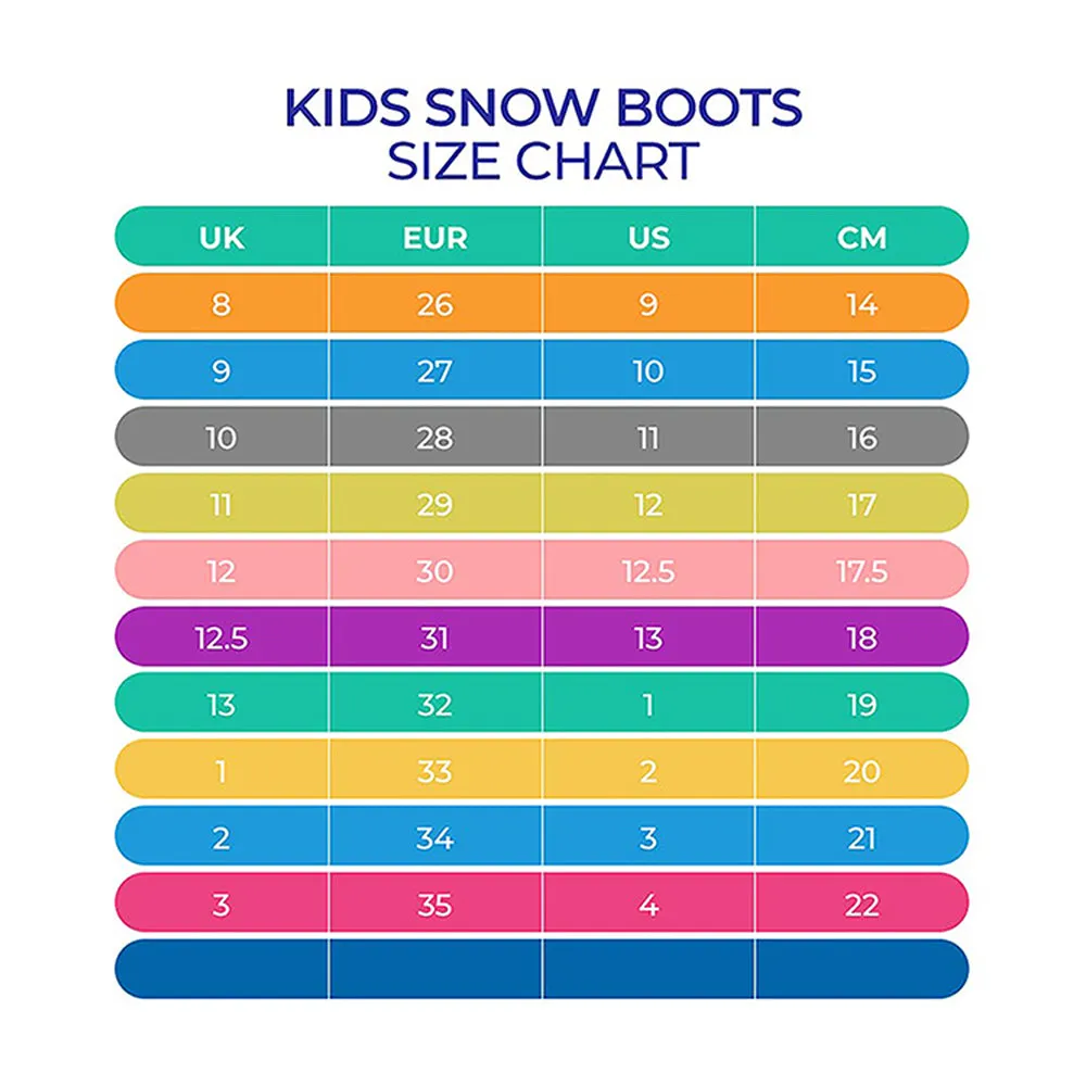 Little Surprise Box, Printed Silver Waterproof Winter Snow Boots for Kids with Metal Cleats for Minus Degree Icy Terrains