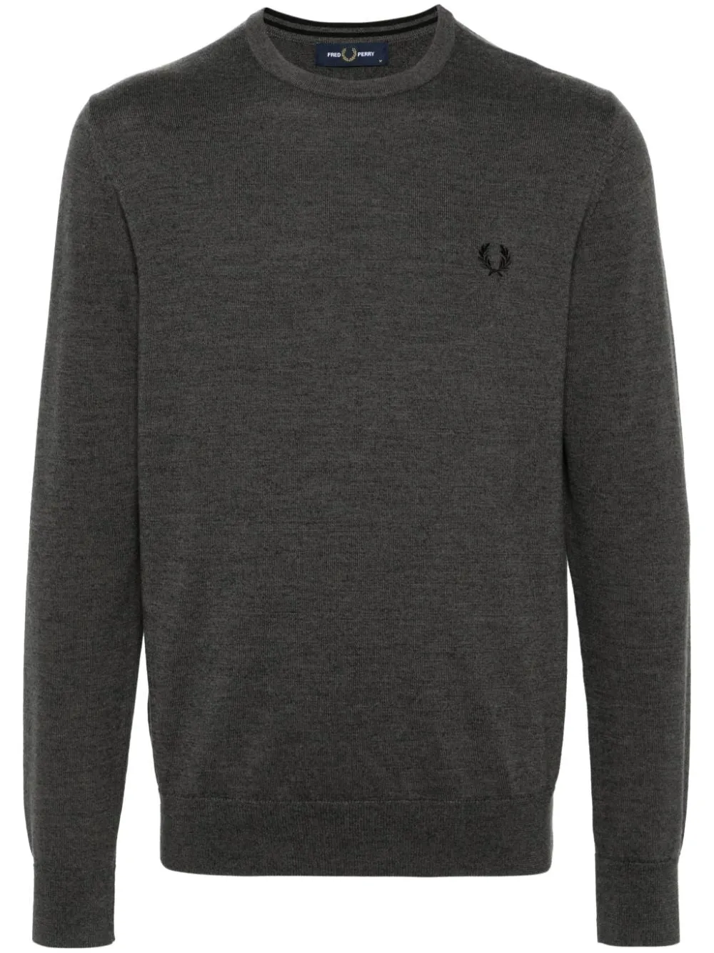logo-embroidered mélange jumper