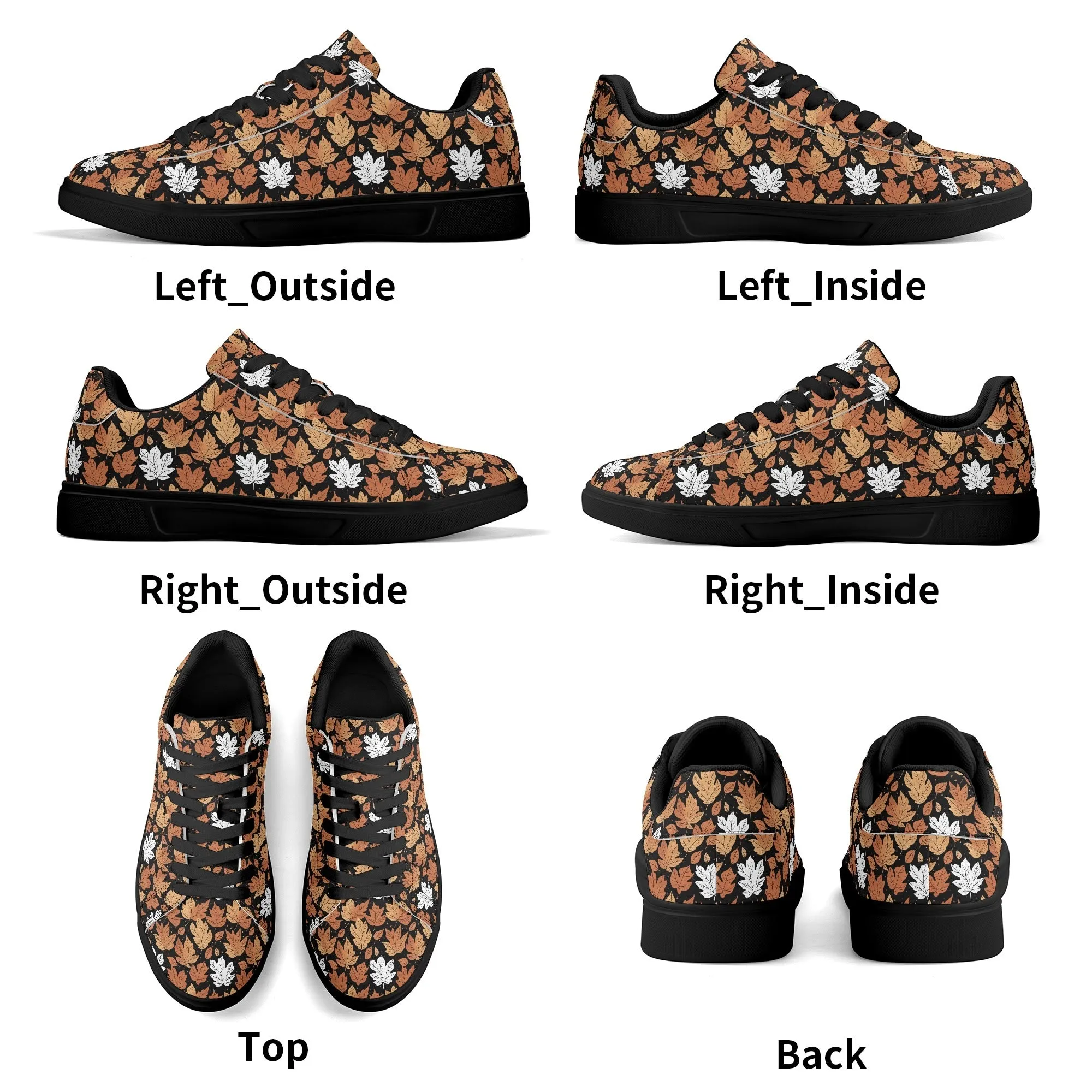 Maple leaves Adult Lightweight Brand Low Top Leather Shoes