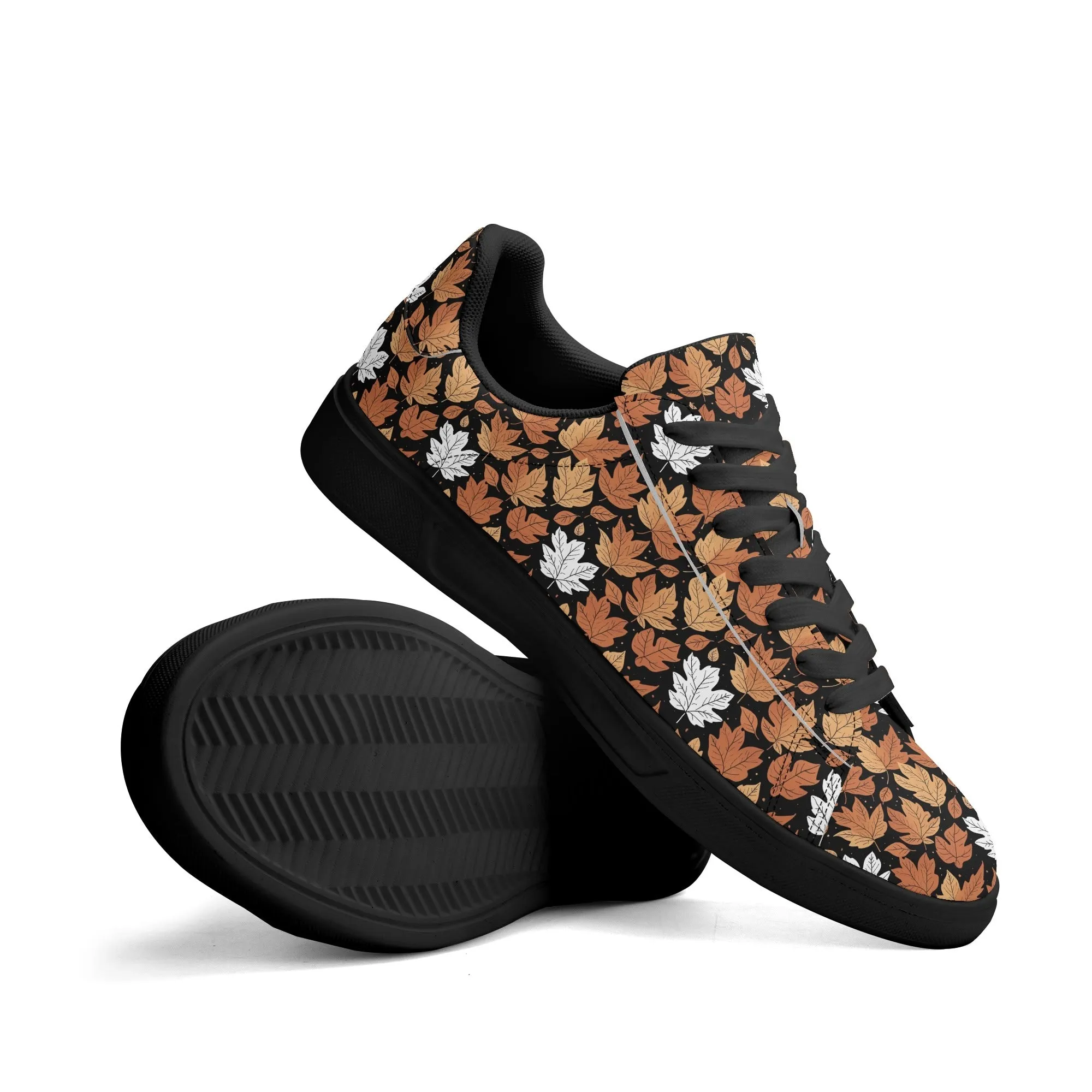Maple leaves Adult Lightweight Brand Low Top Leather Shoes