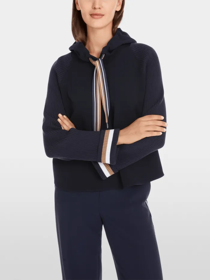 Marc Cain Sports Women's Elegant Navy Sweatshirt In A-Line YS 44.04 J09 COL 394