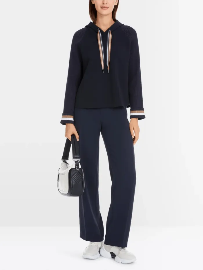 Marc Cain Sports Women's Elegant Navy Sweatshirt In A-Line YS 44.04 J09 COL 394