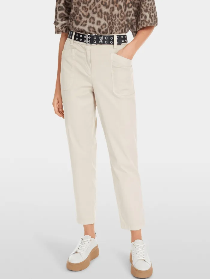 Marc Cain Sports Women's FRANCA Feminine Fit Trousers In Stone YS 81.38 W27 Col 183