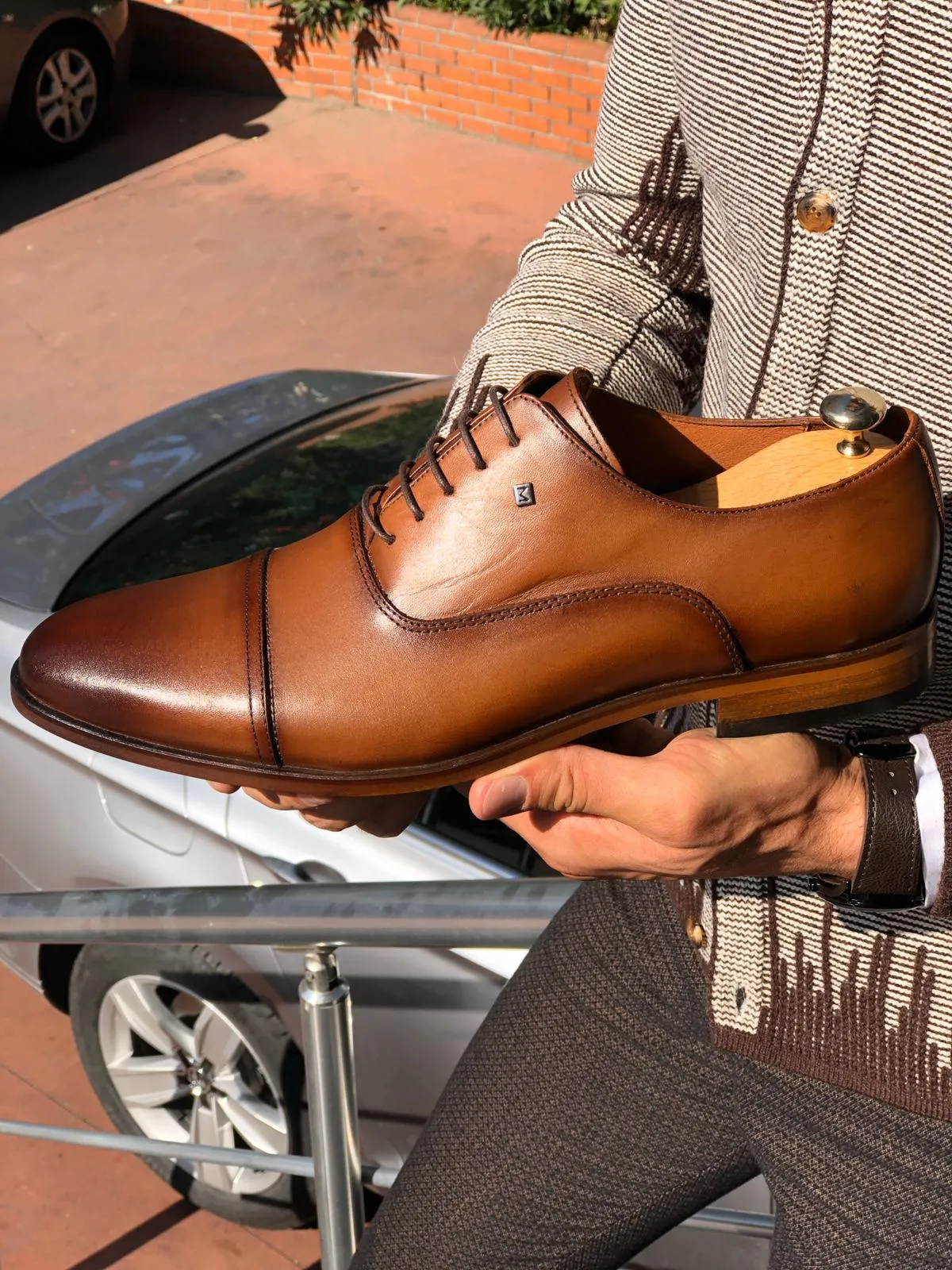 Marc Classic Tan Leather Shoes