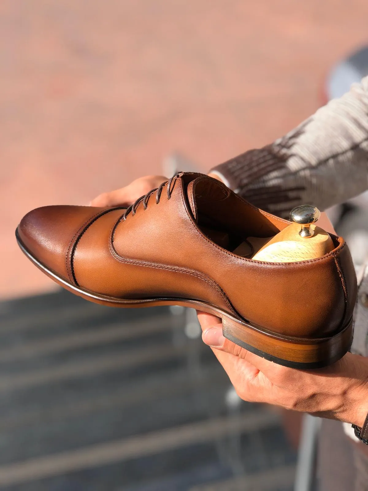 Marc Classic Tan Leather Shoes