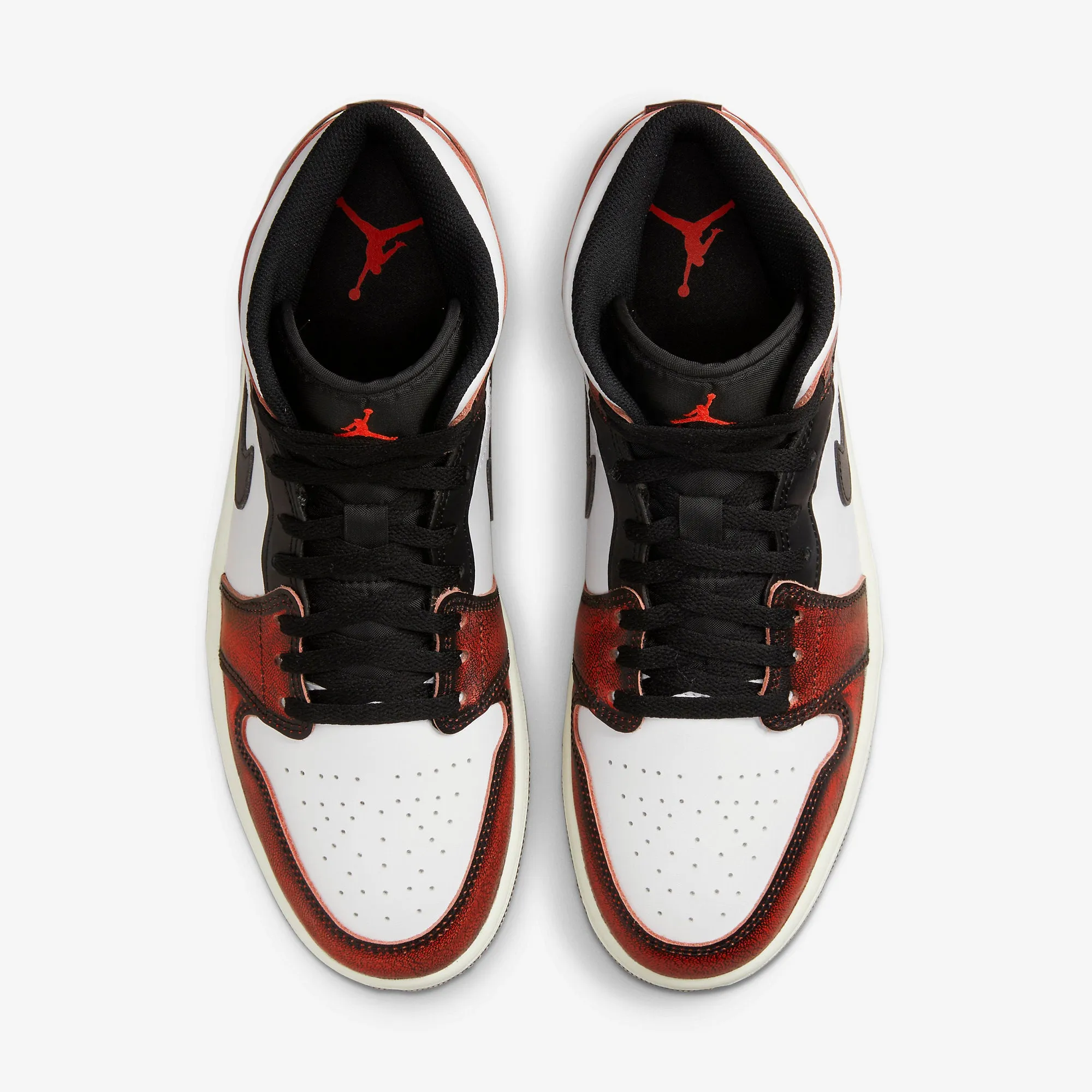 Men's Air Jordan 1 Mid SE "Wear Away" (White/Black/Infrared)(DV9565-006)