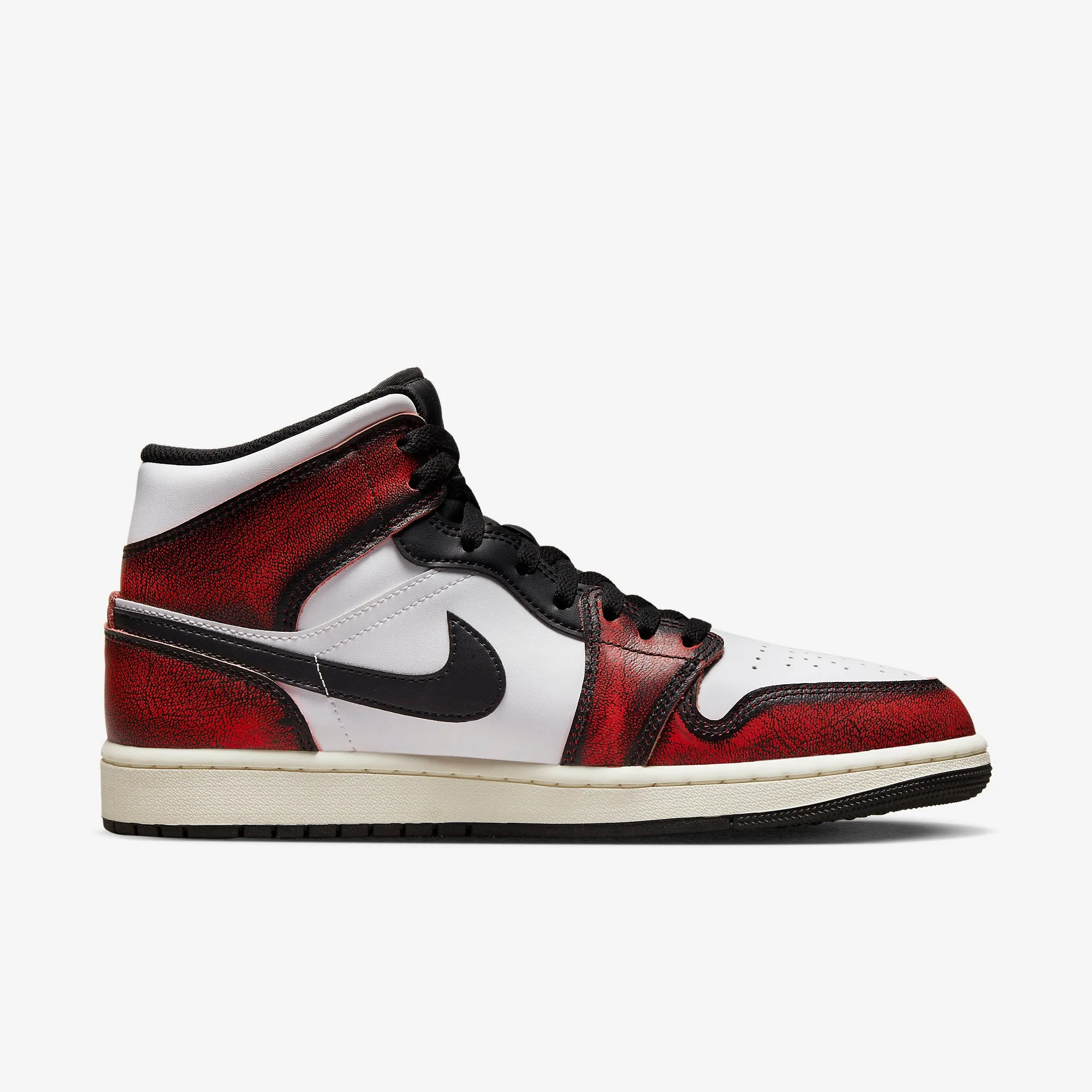 Men's Air Jordan 1 Mid SE "Wear Away" (White/Black/Infrared)(DV9565-006)