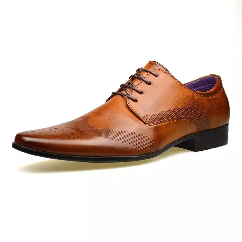 Mens Faux Leather Lace Up Smart Shoes