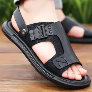 Men's Leather Wear-Resistant Casual Sandals