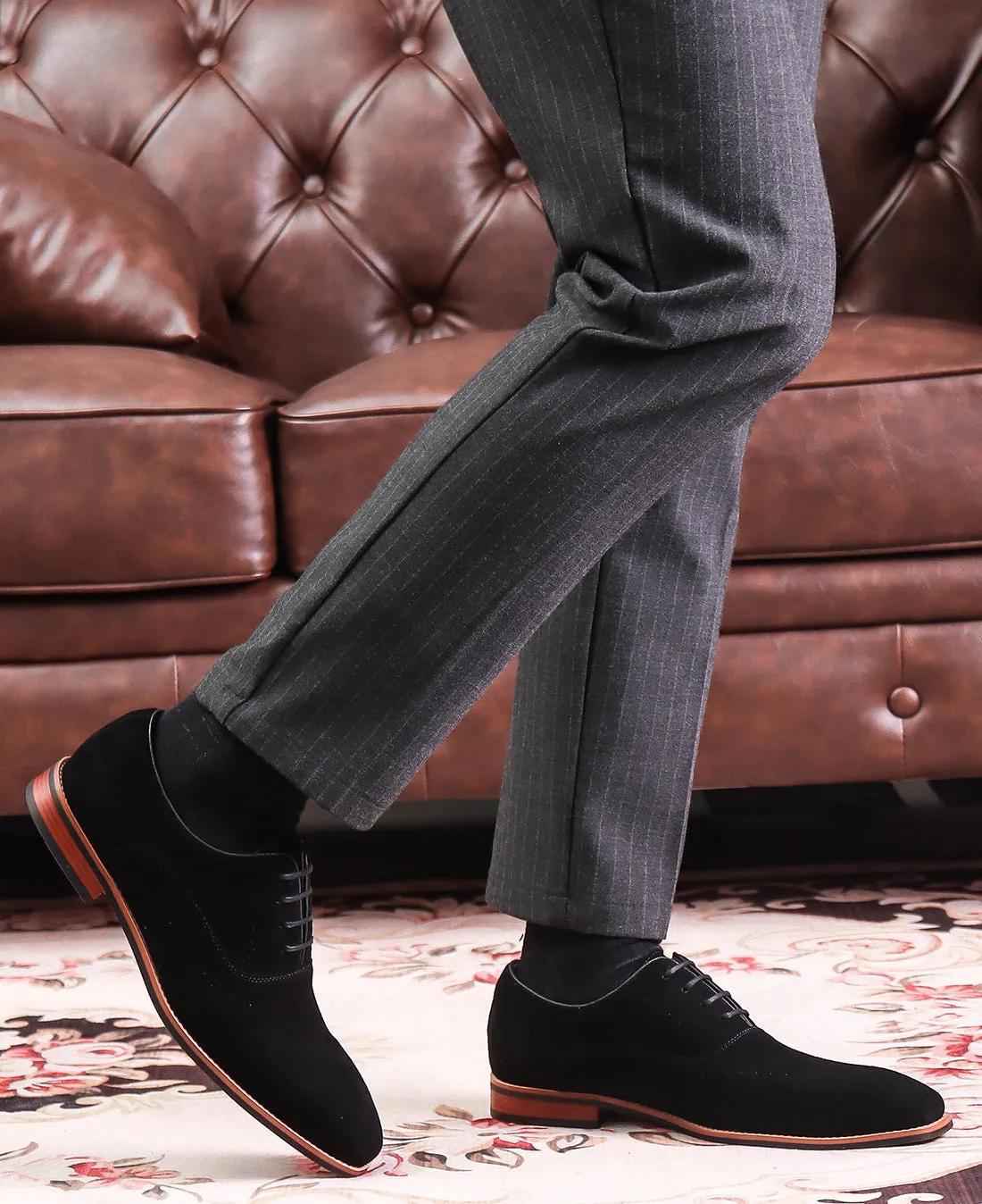 Men's Suede Leather Brogue Oxfords