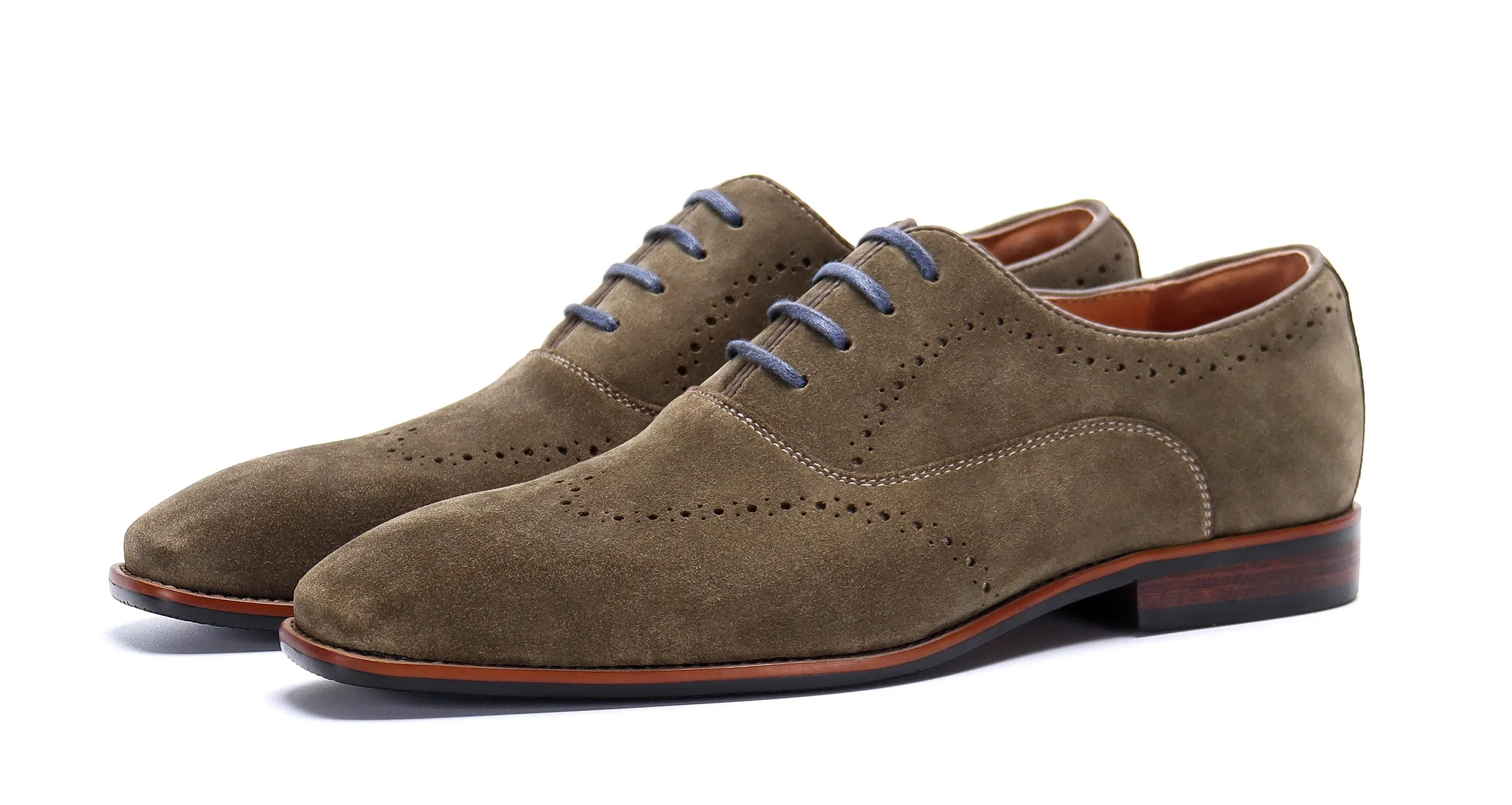 Men's Suede Leather Brogue Oxfords