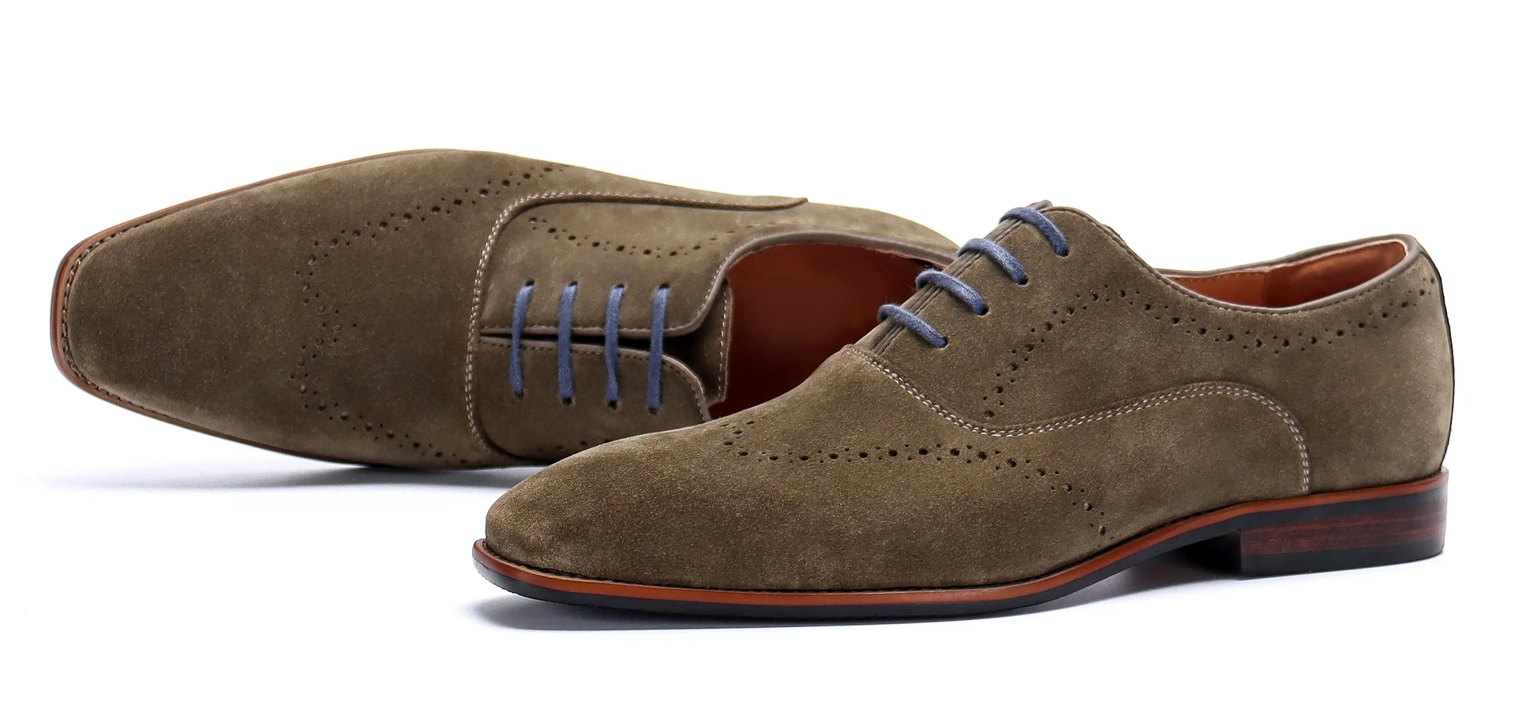 Men's Suede Leather Brogue Oxfords
