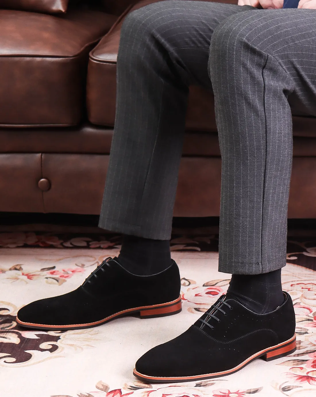 Men's Suede Leather Brogue Oxfords
