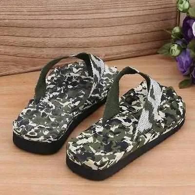 Men's Summer Lovers Camouflage Flat Flip Flops Casual Beach Slippers
