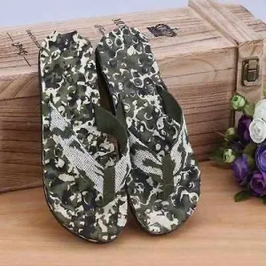 Men's Summer Lovers Camouflage Flat Flip Flops Casual Beach Slippers