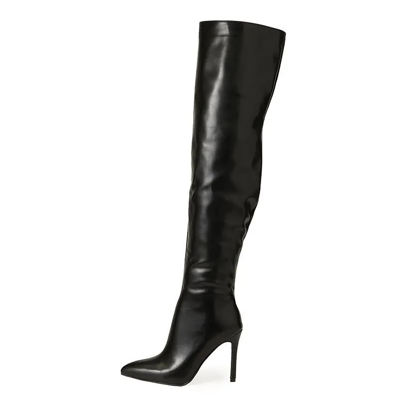 Minimalist Stiletto High-heeled Tall boots