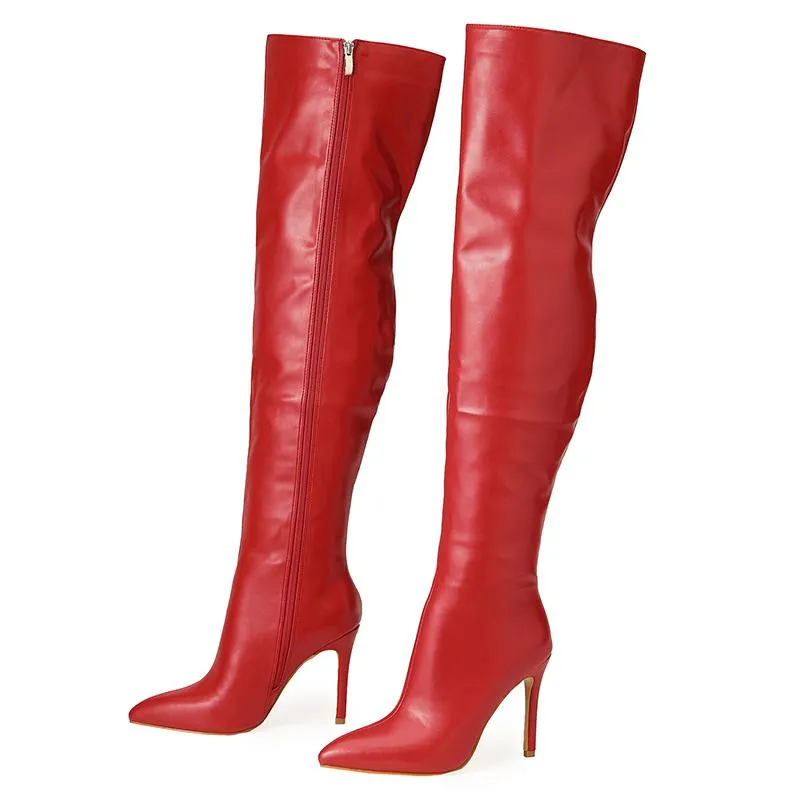 Minimalist Stiletto High-heeled Tall boots