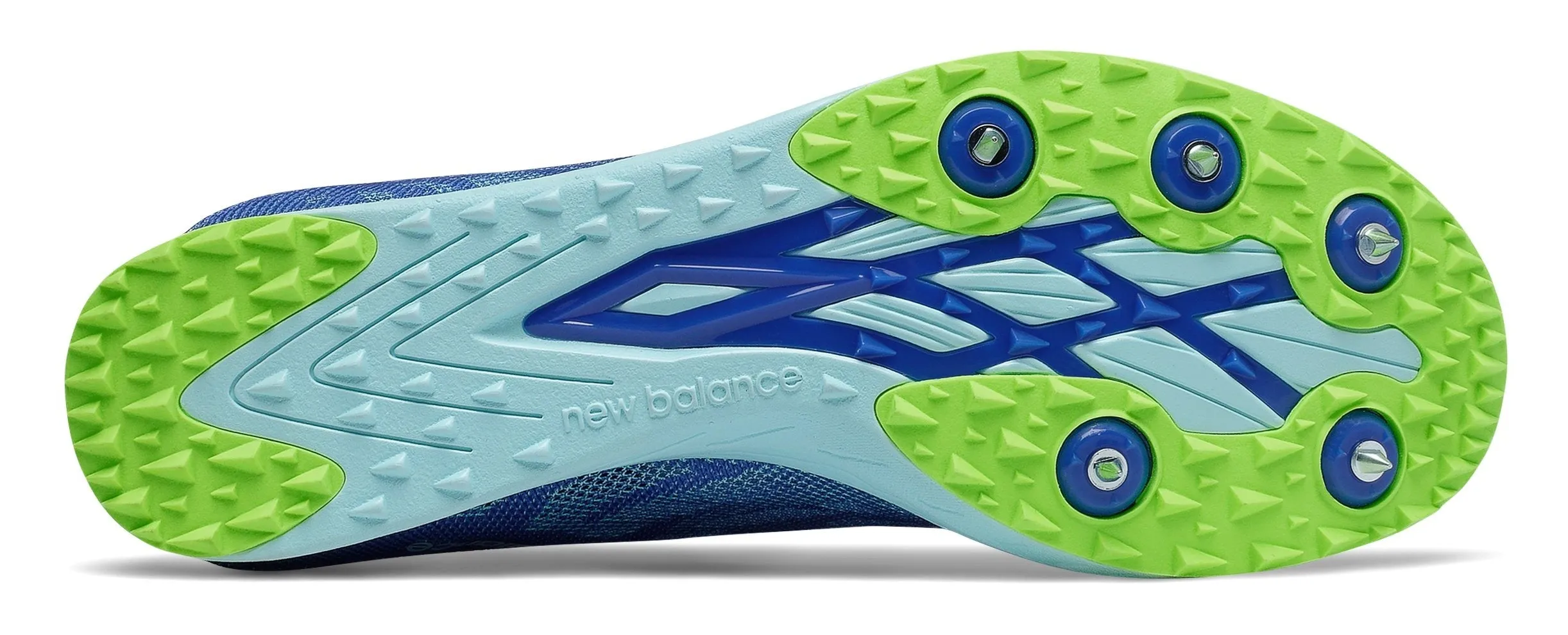 New Balance Women's XC5K V5 - Cobalt/Lime Glo (WXC5KCG5 B)