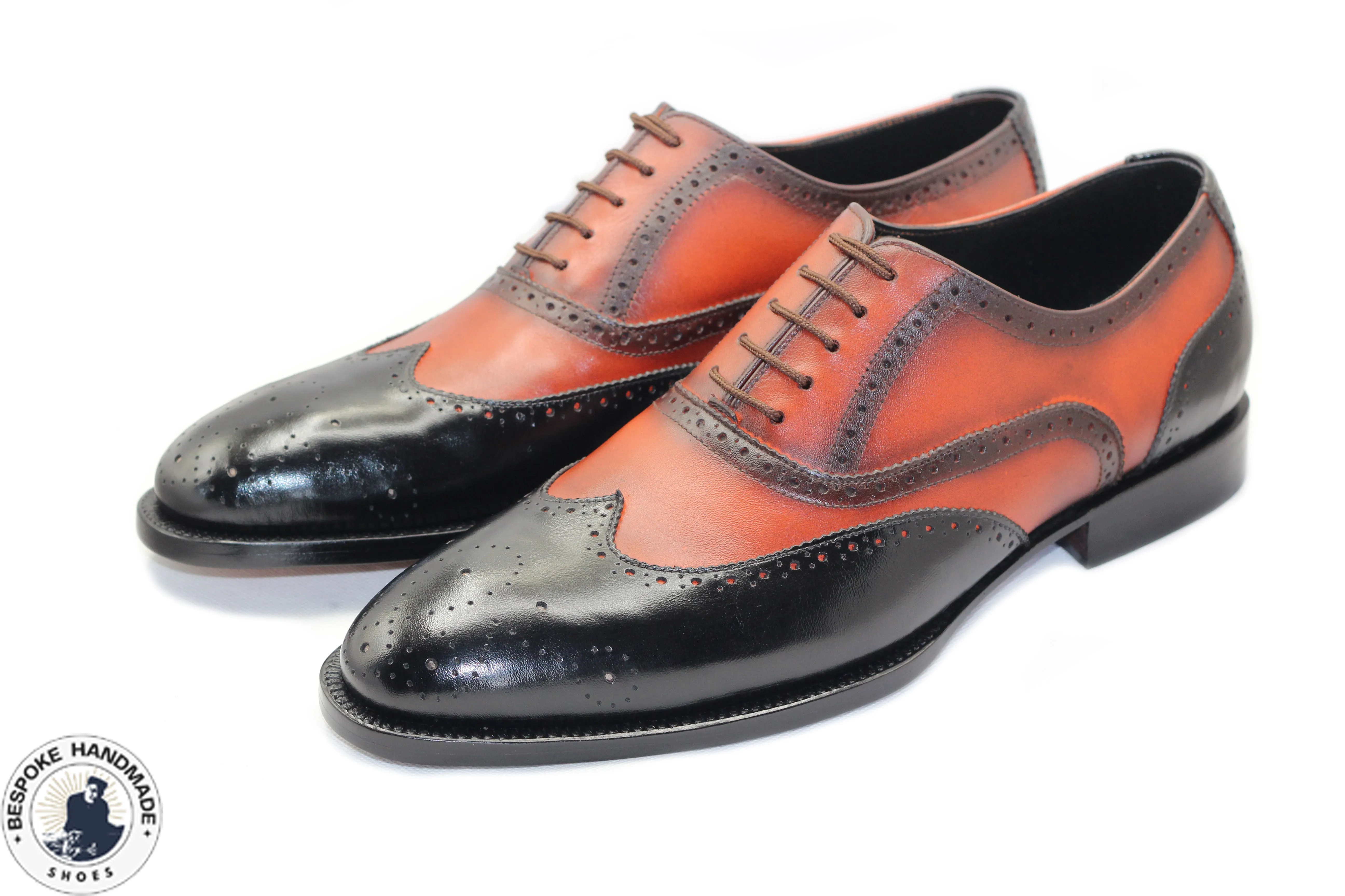 New Tailor made Toe Cap Leather Oxford Lace Up Men's Handmade Dress Formal Shoes