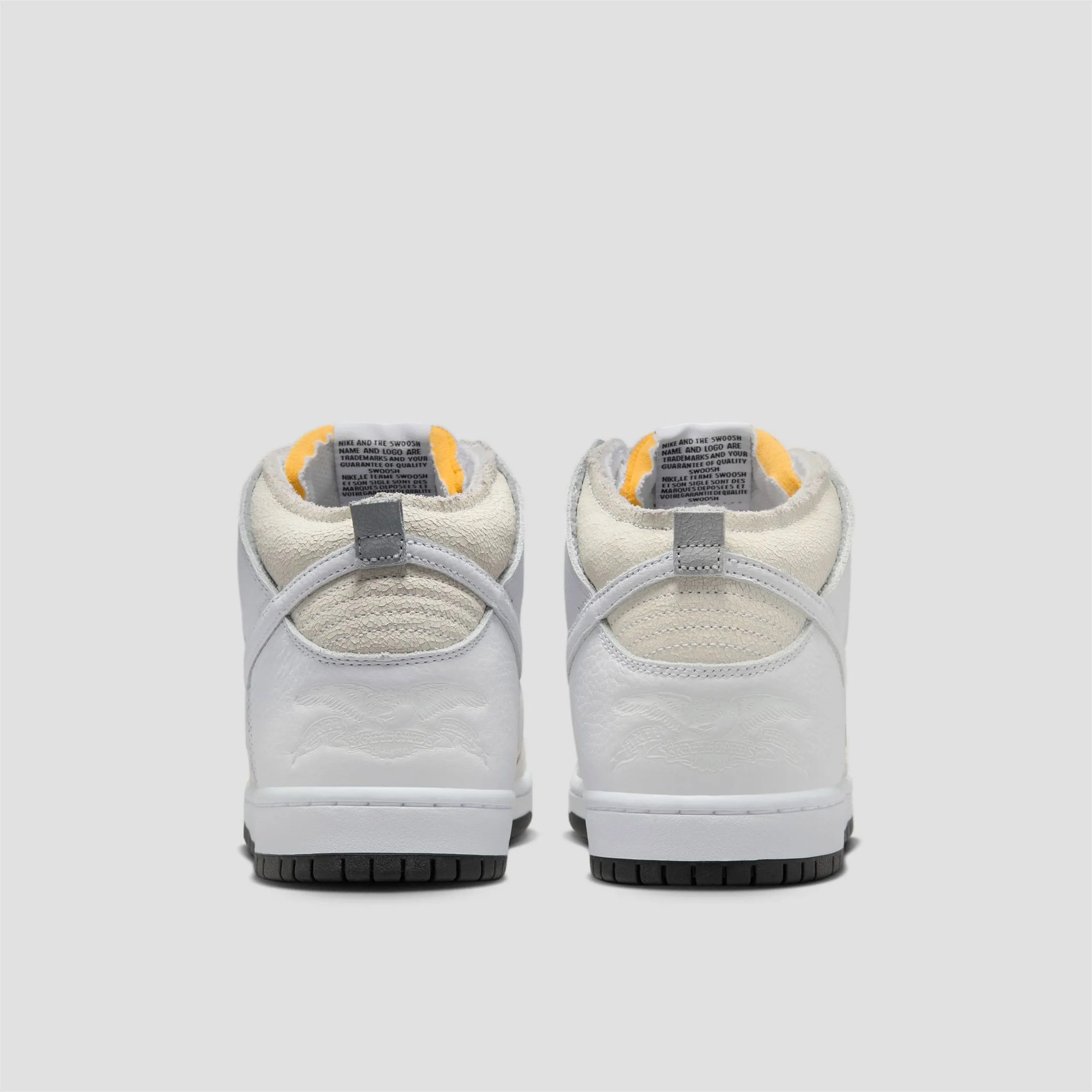 Nike SB Dunk High x Anti Hero Skate Shoes White / White / Black