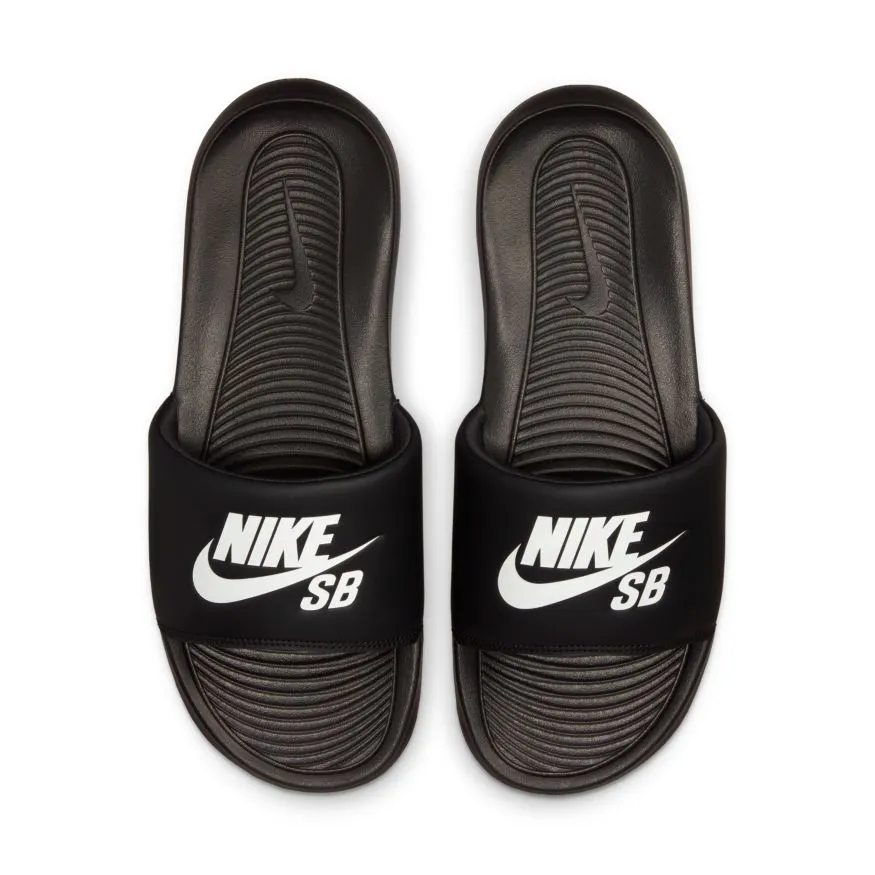 Nike SB Victori One Slides - Black/White-Black