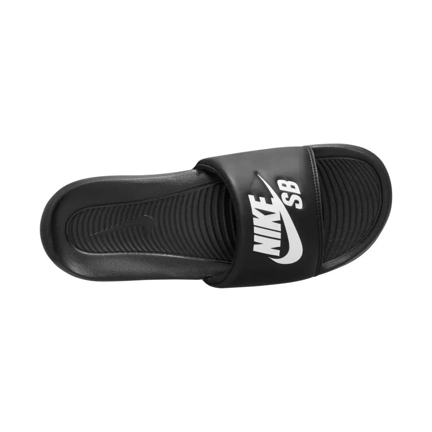 Nike SB Victori One Slides - Black/White-Black