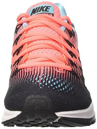 NIKE WOMENS AIR ZOOM PEGASUS 33 BLACK/BLACK LAVA GLOW RUNNING SHOE 8 WOMEN US