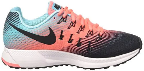 NIKE WOMENS AIR ZOOM PEGASUS 33 BLACK/BLACK LAVA GLOW RUNNING SHOE 8 WOMEN US