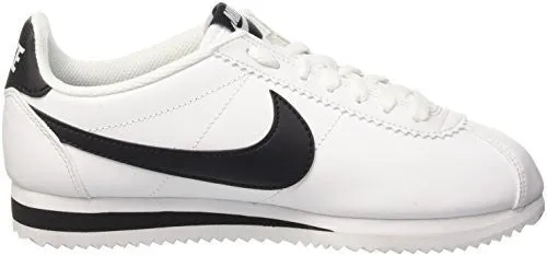 NIKE WOMENS CLASSIC CORTEZ LEATHER WHITE/BLACK/WHITE CASUAL SHOE 8 WOMEN US