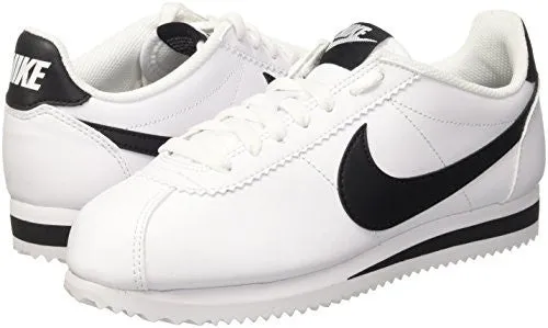 NIKE WOMENS CLASSIC CORTEZ LEATHER WHITE/BLACK/WHITE CASUAL SHOE 8 WOMEN US