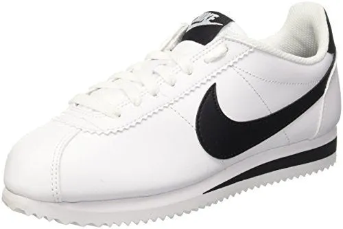 NIKE WOMENS CLASSIC CORTEZ LEATHER WHITE/BLACK/WHITE CASUAL SHOE 8 WOMEN US