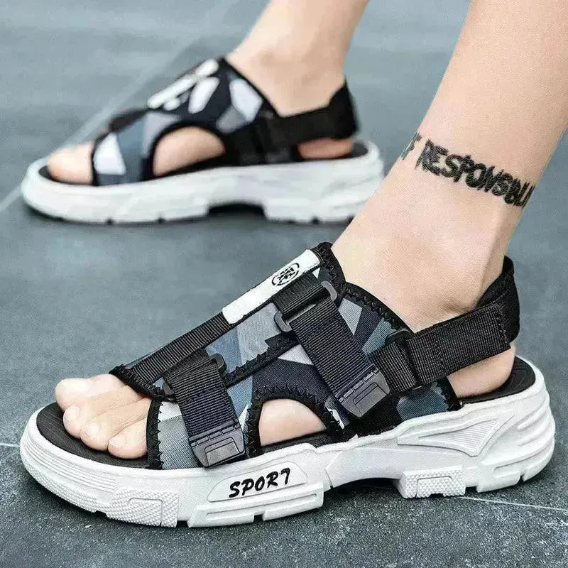 Outer Wear Sandals Men's Vietnamese Thick-soled Anti-slip Beach Shoes