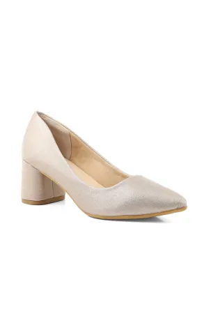 Party Wear Court Shoes I44436-Golden