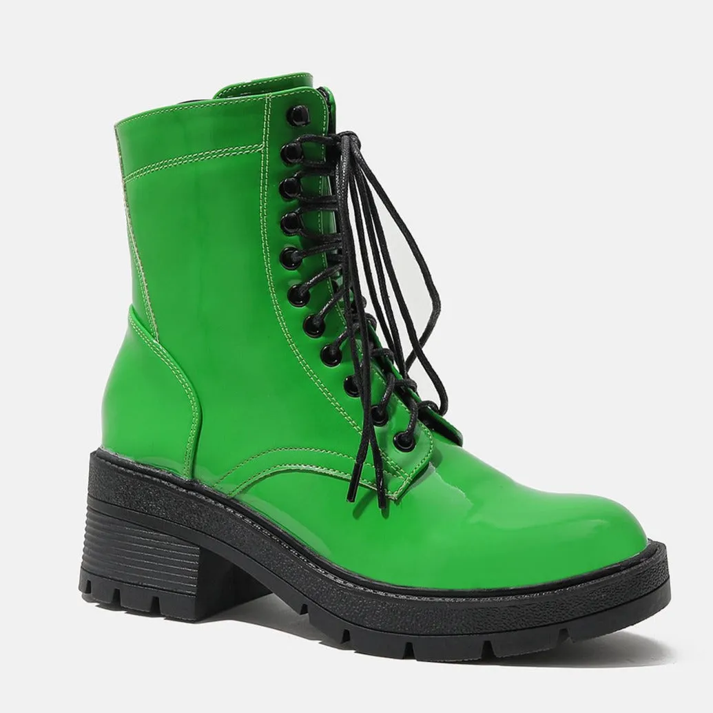 Patent Leather Thick-soled Martin Boots