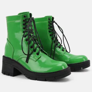Patent Leather Thick-soled Martin Boots