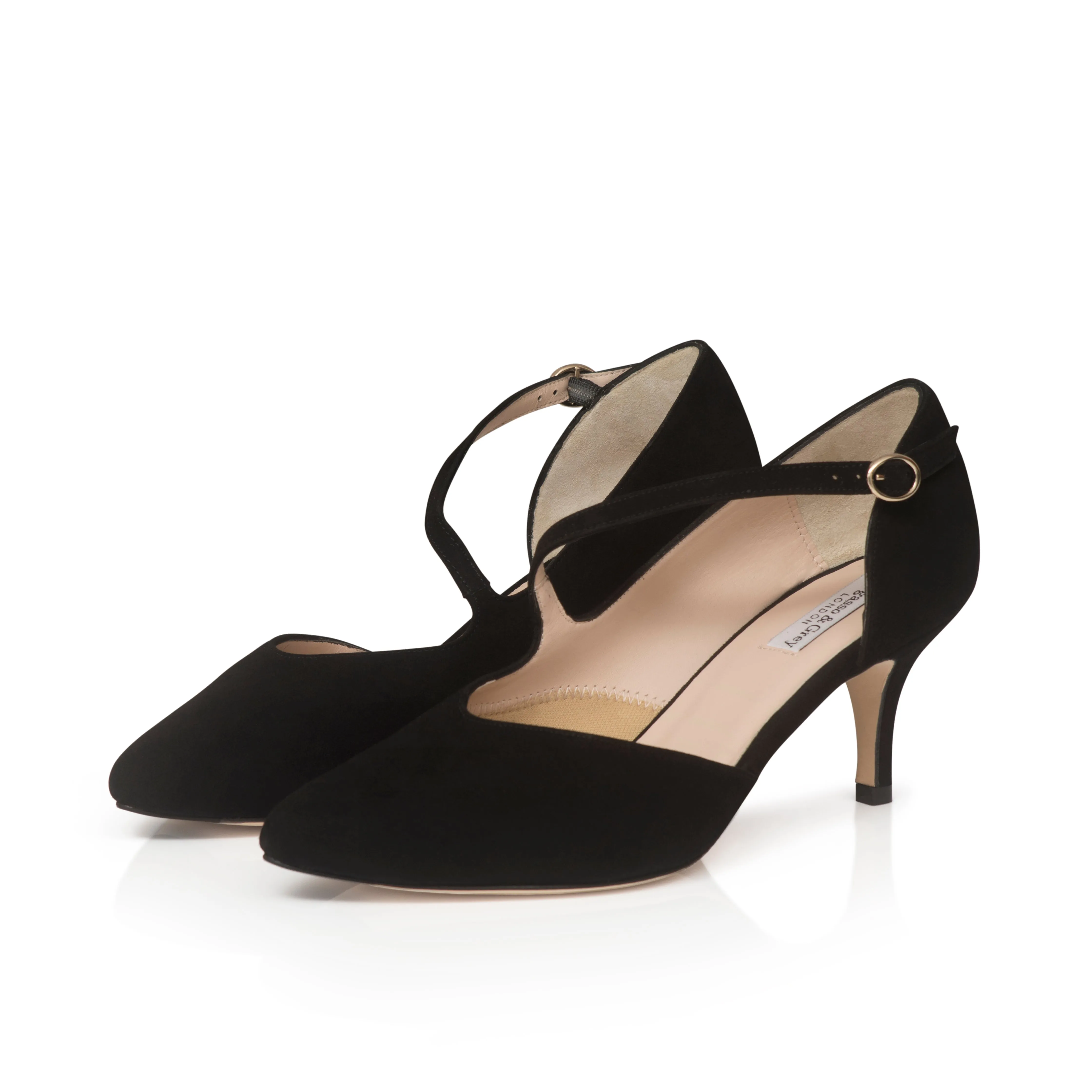 Penelope Extra Wide Width Shoes - Black Suede
