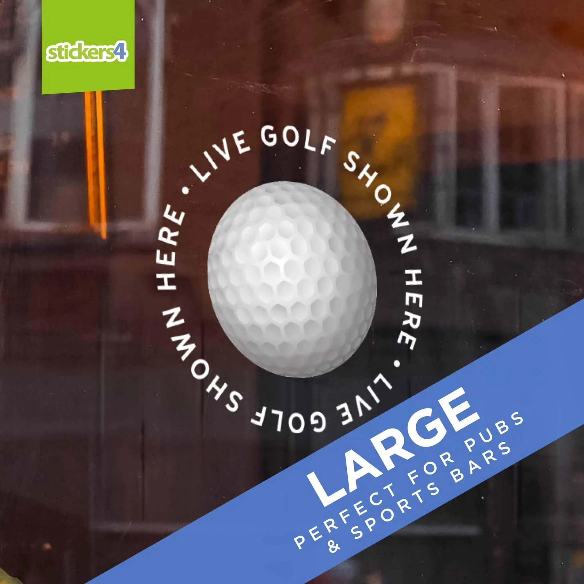 "Live Golf Shown Here" Roundel Window Sticker