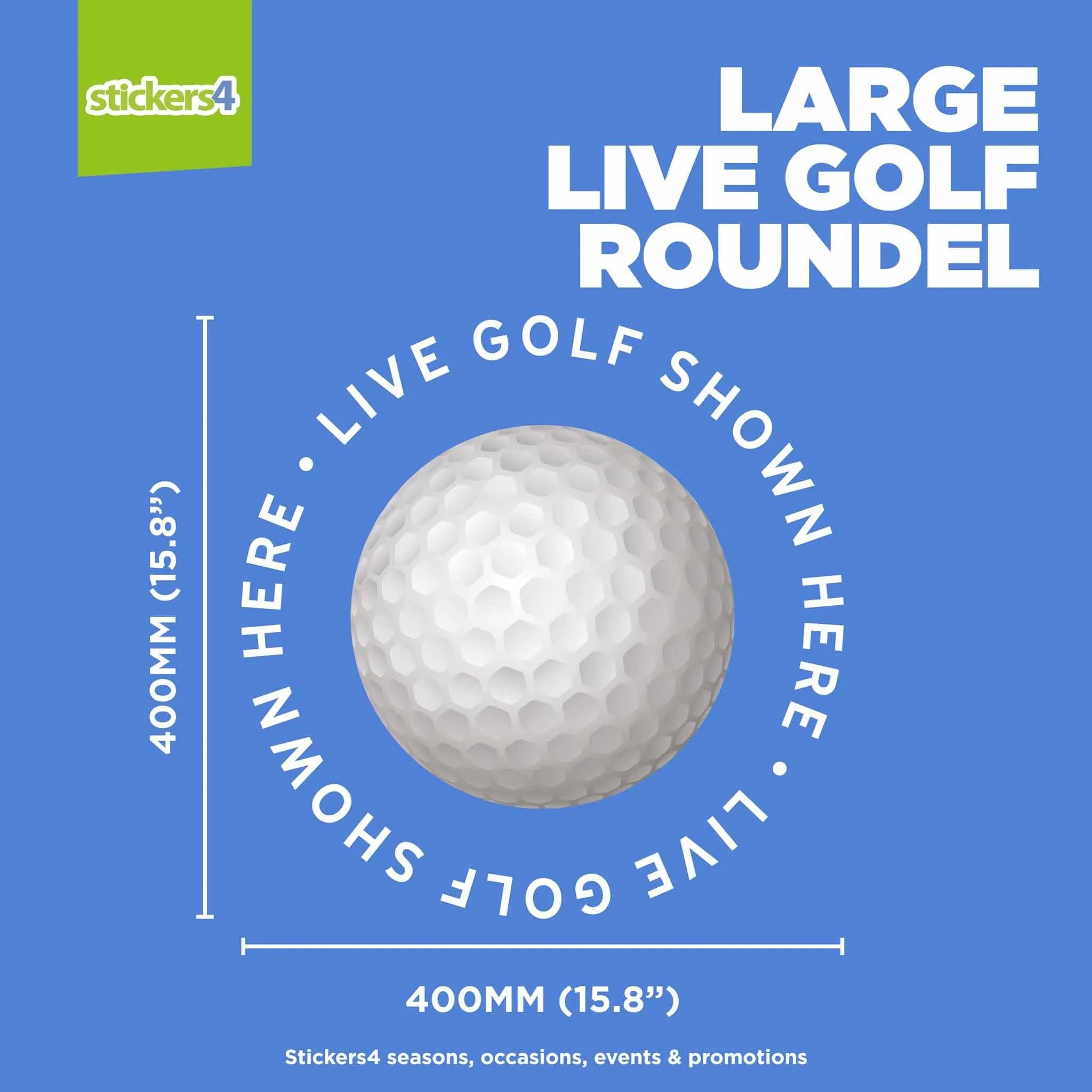 "Live Golf Shown Here" Roundel Window Sticker