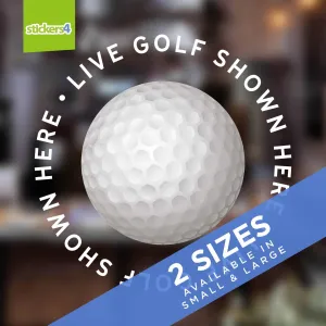 "Live Golf Shown Here" Roundel Window Sticker